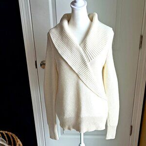 NWOT! TALBOTS COTTON CREAM SWEATER SZ M